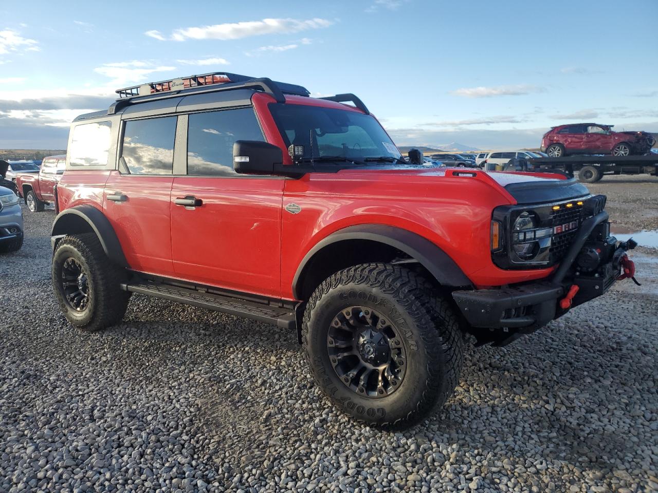 2023 Ford Bronco VIN 1FMEE5DPXPLB02972 Copart auction photo, front end damage thumbnail 4