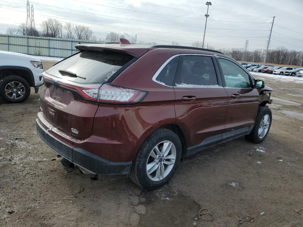 2015 Ford Edge VIN 2FMTK3J98FBB30424 Copart auction photo, front end damage thumbnail 3
