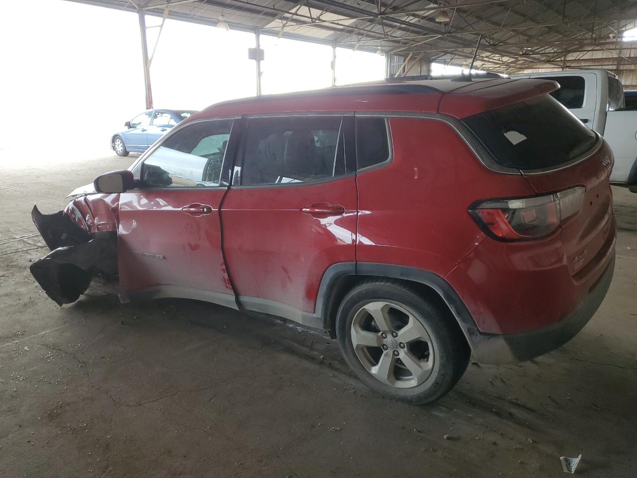 2019 Jeep Compass VIN 3C4NJDBB8KT761020 Copart auction photo, front end / side damage thumbnail 2