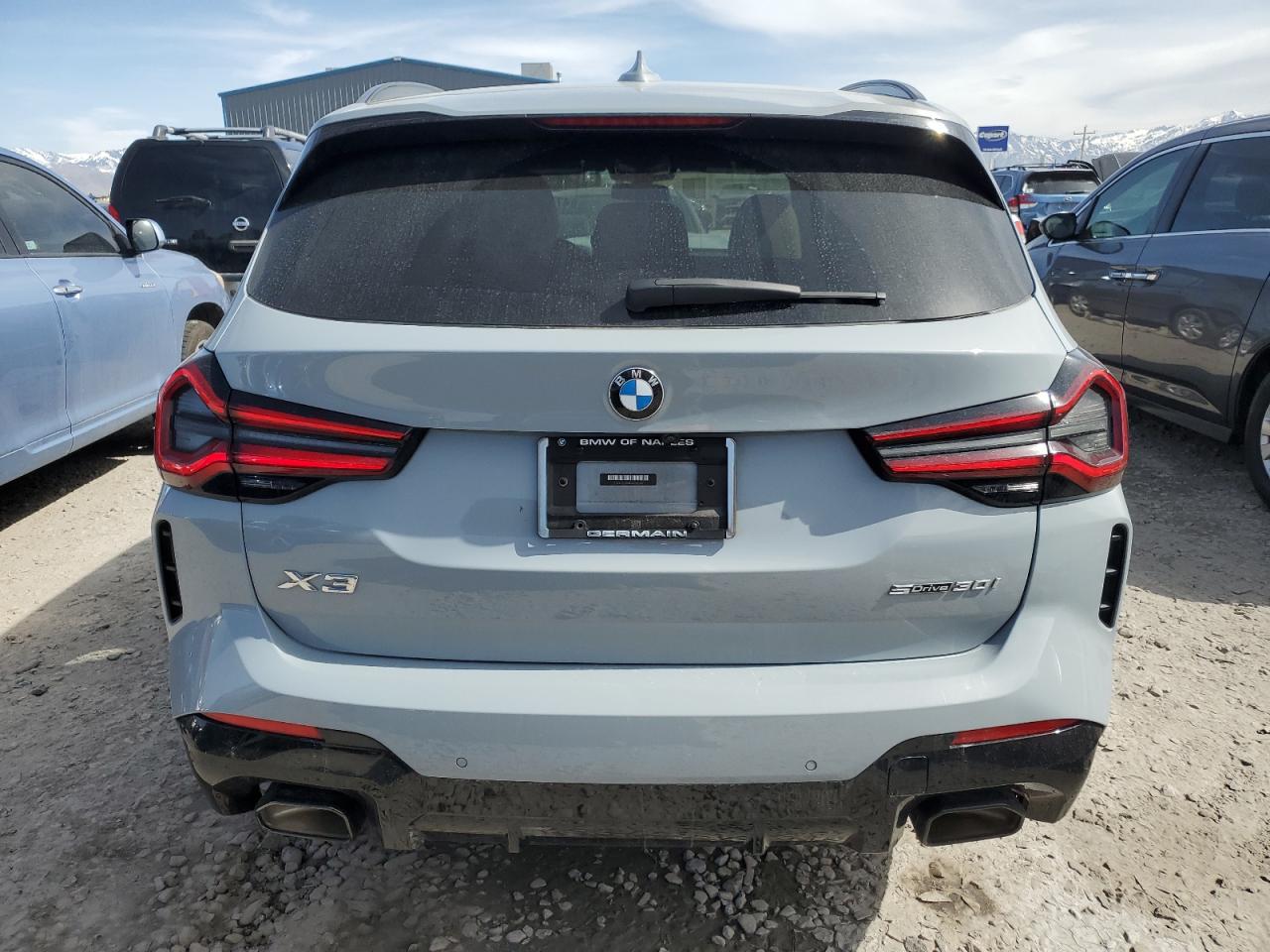 2023 BMW X3 VIN 5UX43DP04P9R59296 Copart auction photo, front end damage thumbnail 6