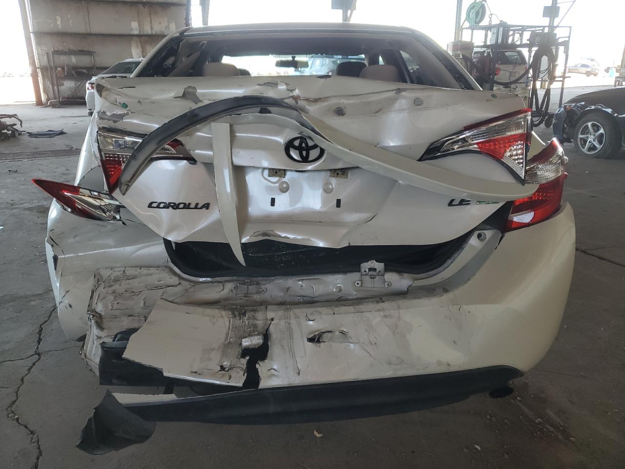 2015 Toyota Corolla VIN 5YFBPRHE0FP214493 Copart auction photo, rear end / front end damage thumbnail 6