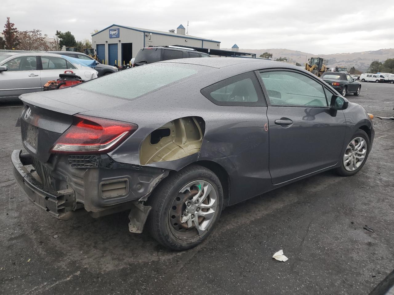 2015 Honda Civic VIN 2HGFG3B53FH530985 Copart auction photo, rear end / side damage thumbnail 3