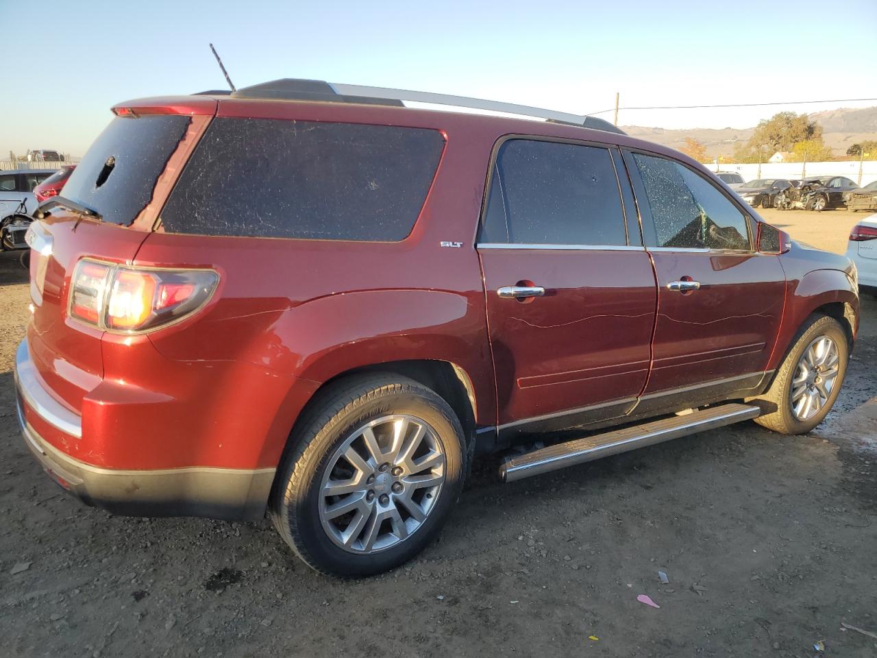 2015 GMC Acadia VIN 1GKKRRKD1FJ371646 Copart auction photo, vandalism damage thumbnail 3