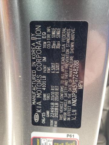 2016 KIA Soul VIN KNDJP3A57G7248288 Copart auction photo, hail / rear end damage thumbnail 12