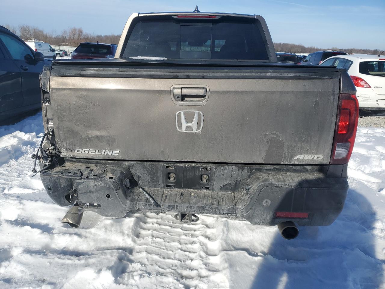 2022 Honda Ridgeline VIN 5FPYK3F70NB011695 Copart auction photo, all over damage thumbnail 6