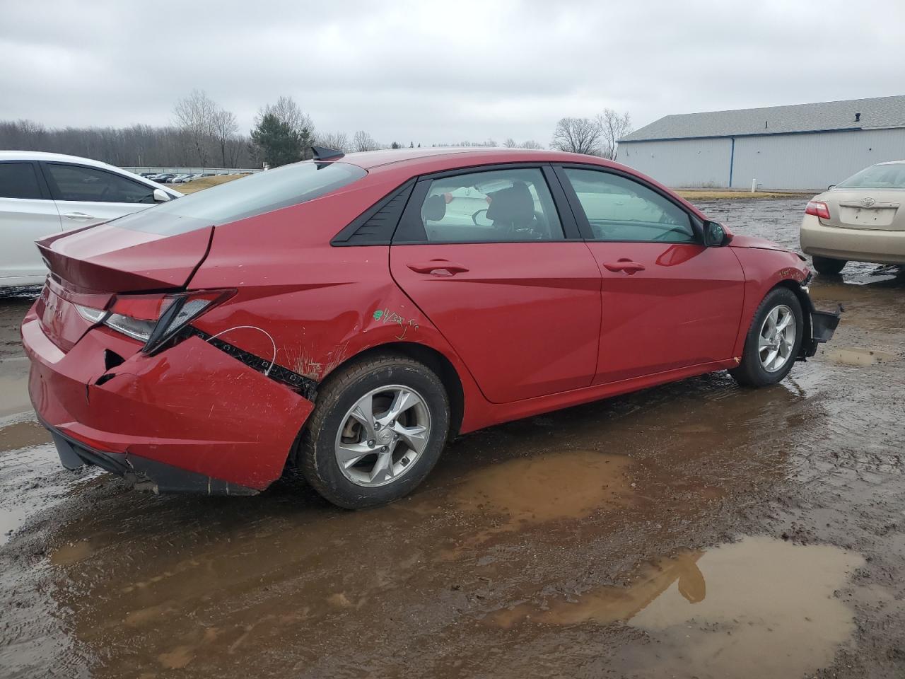 2022 Hyundai Elantra VIN KMHLL4AG0NU335276 Copart auction photo, front end / rear end damage thumbnail 3