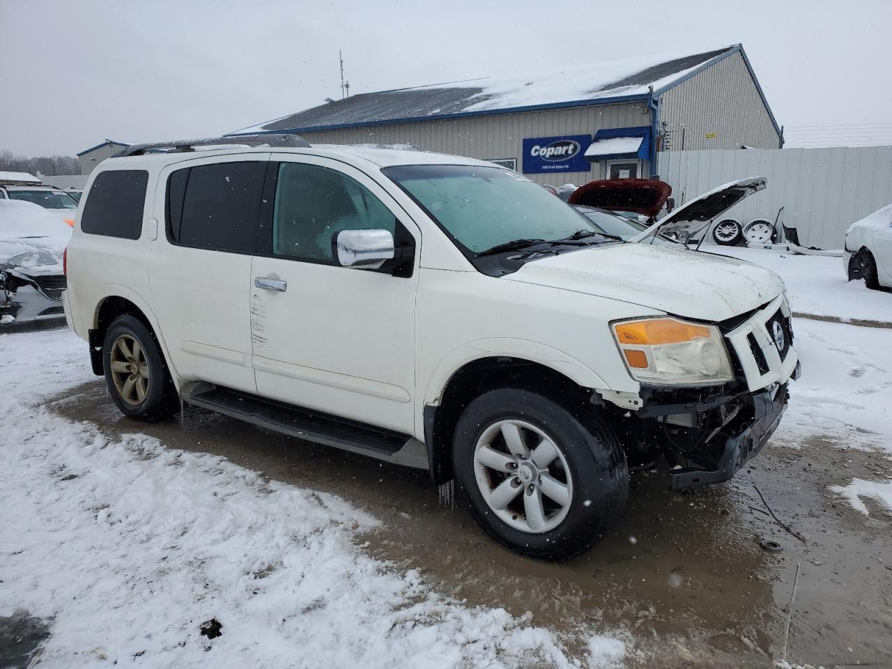 2010 Nissan Armada VIN 5N1BA0ND8AN619172 Copart auction photo, front end / side damage thumbnail 4