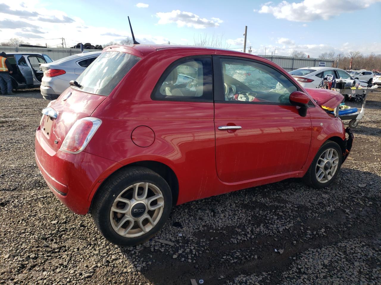 2012 Fiat 500 VIN 3C3CFFAR4CT343756 Copart auction photo, front end damage thumbnail 3