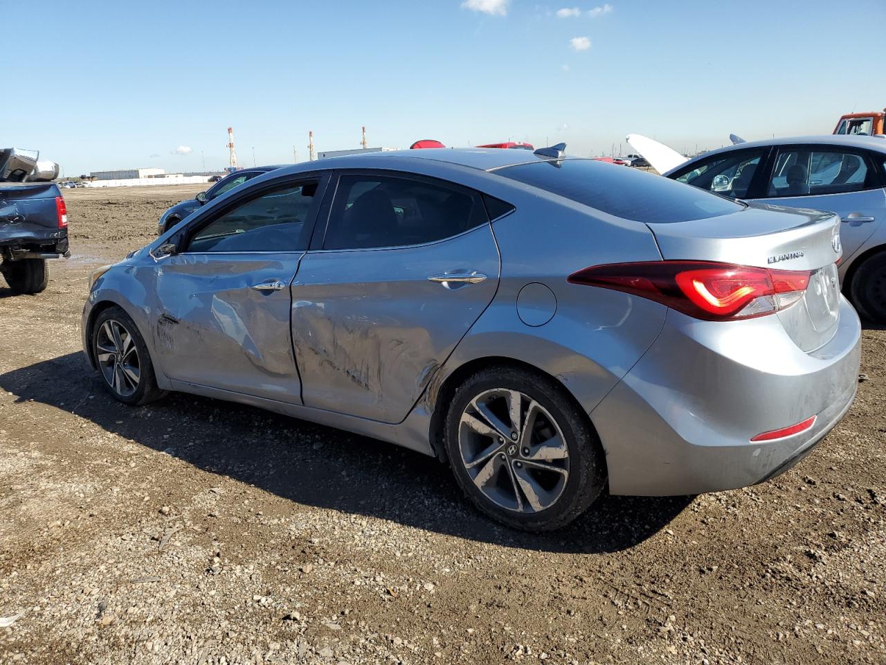 2016 Hyundai Elantra VIN 5NPDH4AE4GH675066 Copart auction photo, side / minor dent/scratches damage thumbnail 2