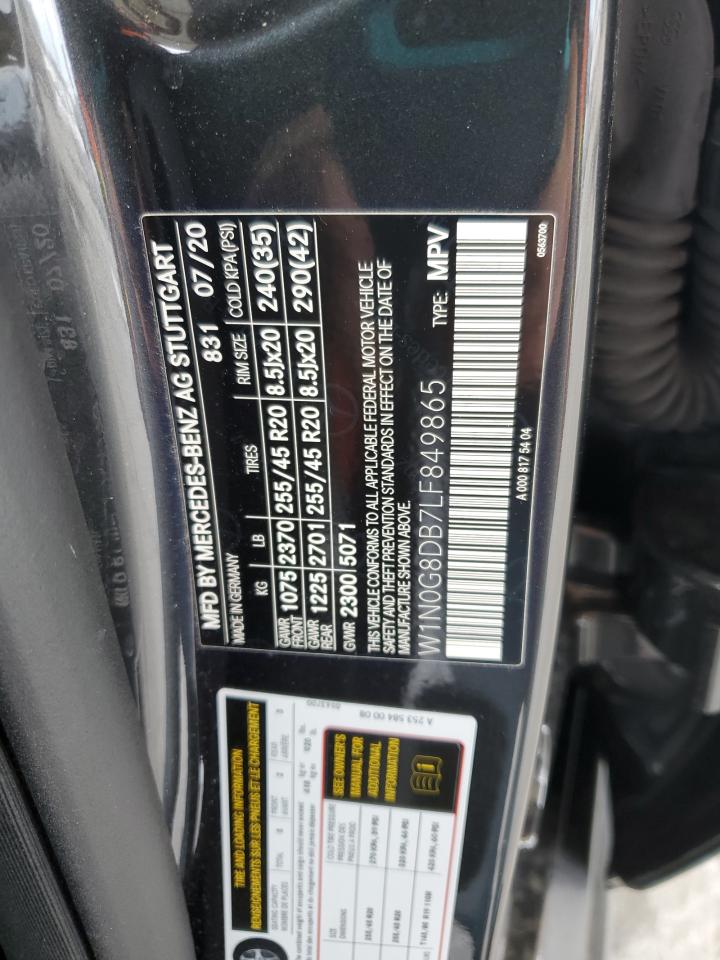 2020 Mercedes-Benz GLC VIN W1N0G8DB7LF849865 Copart auction photo, front end damage thumbnail 13