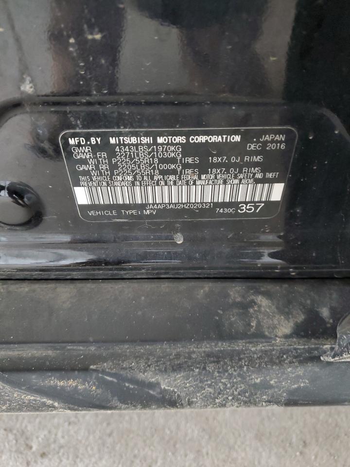 2017 Mitsubishi Outlander VIN JA4AP3AU2HZ020321 Copart auction photo, front end / side damage thumbnail 12