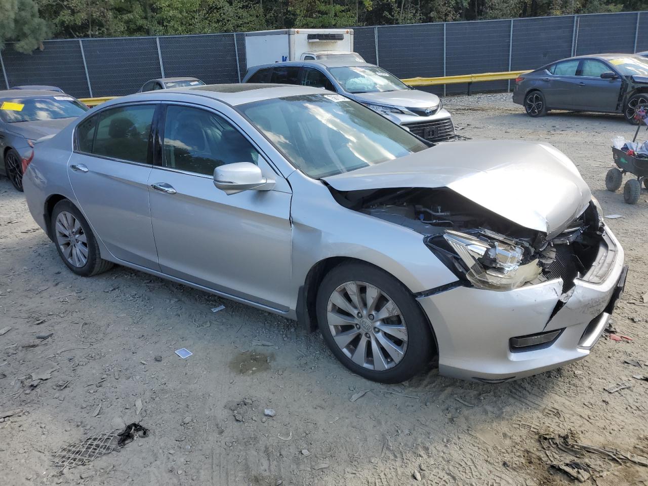 2014 Honda Accord VIN 1HGCR3F9XEA030152 Copart auction photo, front end damage thumbnail 4