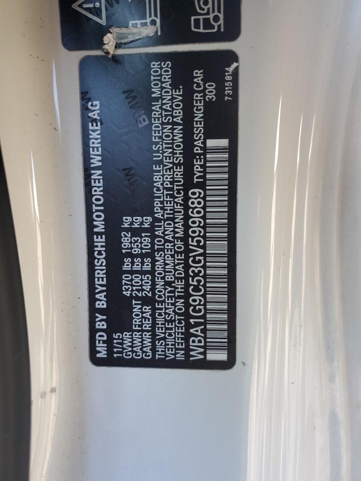 2016 BMW 2er VIN WBA1G9C53GV599689 Copart auction photo, front end damage thumbnail 14