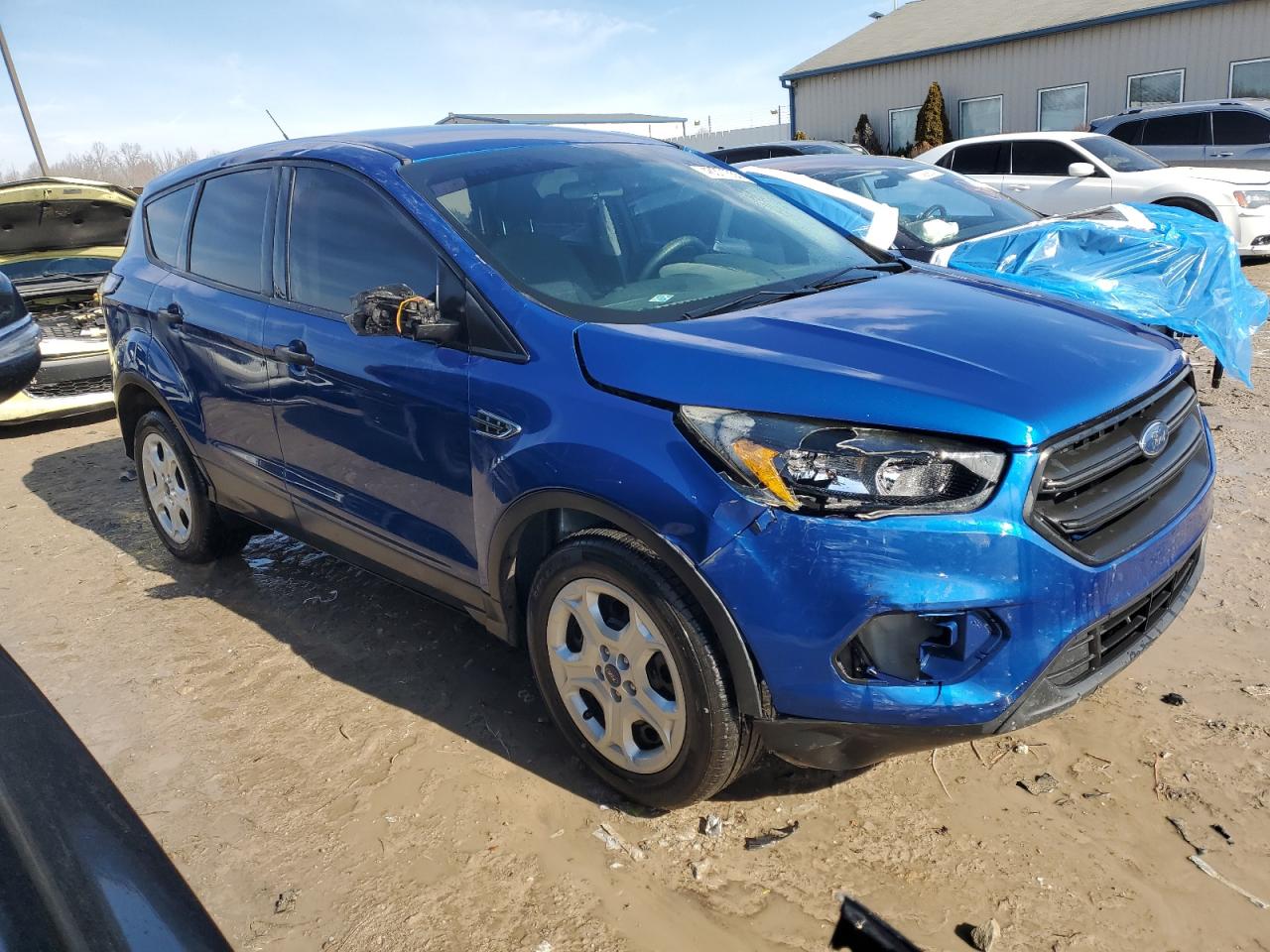 2018 Ford Escape VIN 1FMCU0F76JUD42628 Copart auction photo, front end / side damage thumbnail 4