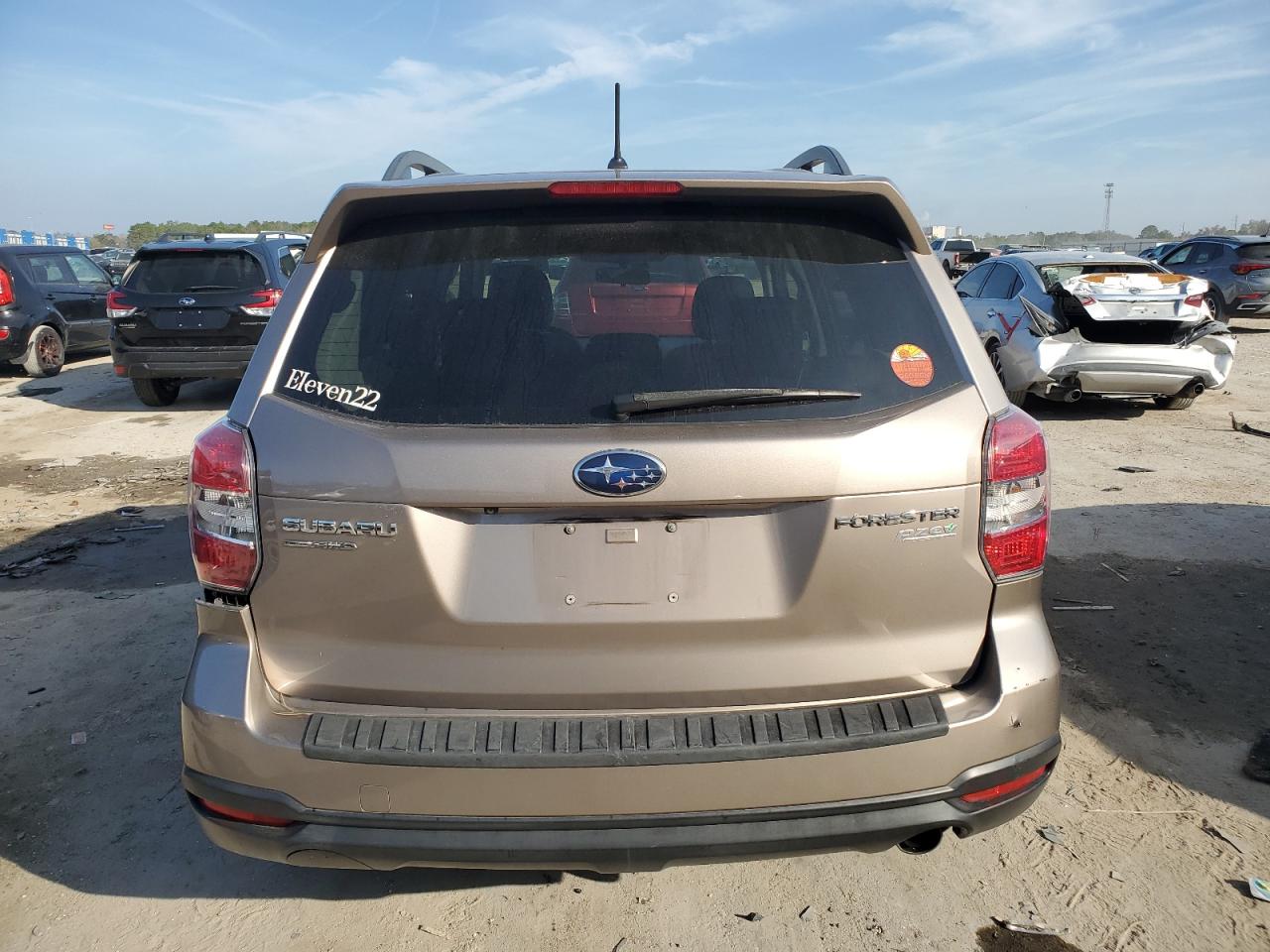 2015 Subaru Forester VIN JF2SJAHCXFH476083 Copart auction photo, rear end / side damage thumbnail 6