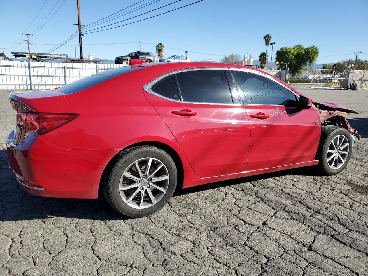 2018 Acura TLX VIN 19UUB1F33JA008271 Copart auction photo, front end / side damage thumbnail 3