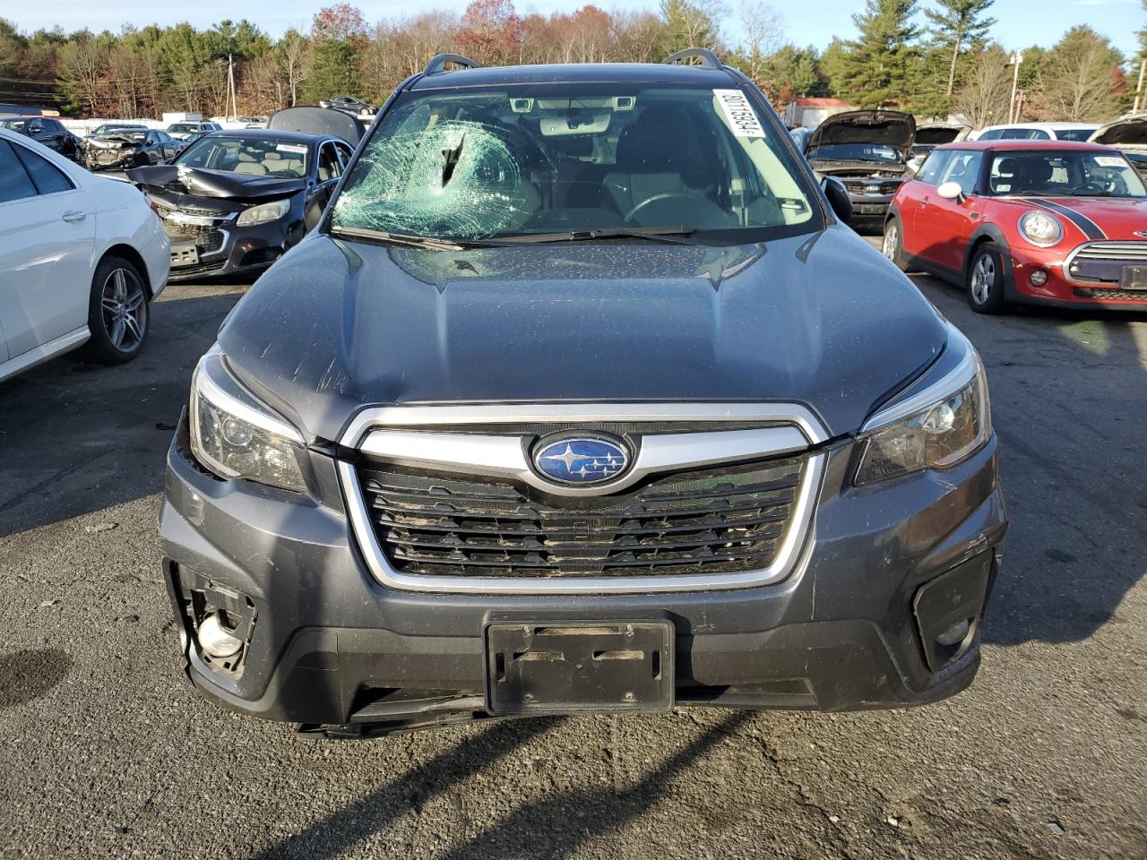 2021 Subaru Forester VIN JF2SKAJC3MH530697 Copart auction photo, front end / minor dent/scratches damage thumbnail 5