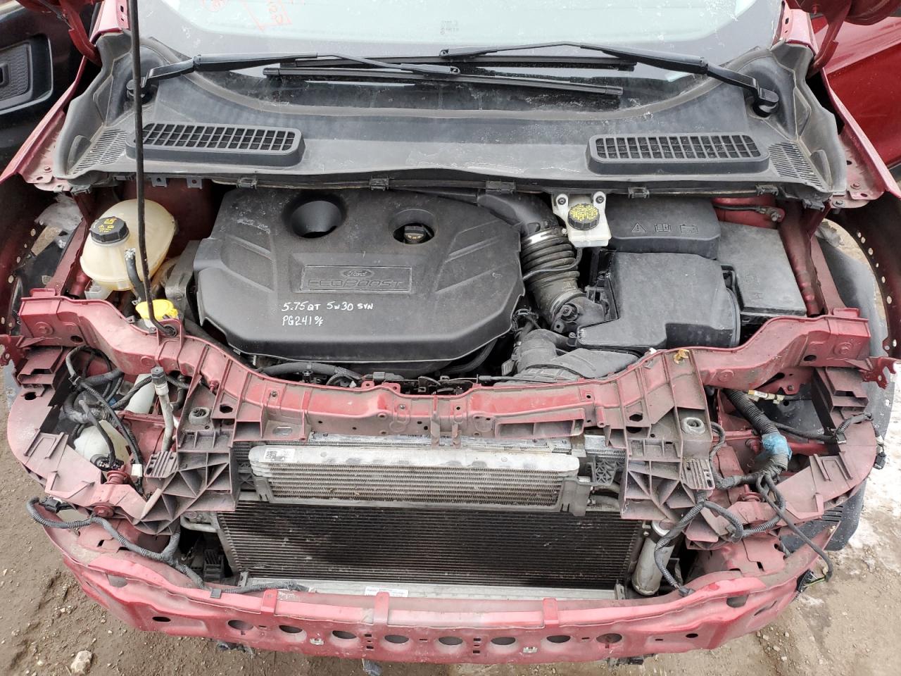 2018 Ford Escape VIN 1FMCU9G90JUC41511 Copart auction photo, front end / side damage thumbnail 11