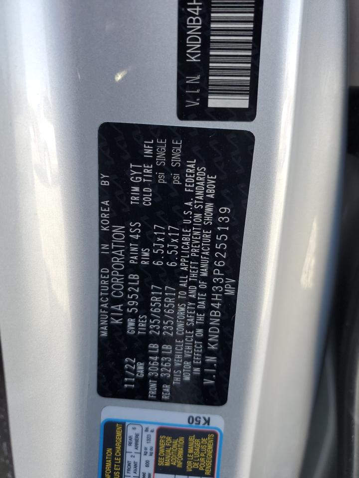 2023 KIA Carnival VIN KNDNB4H33P6255139 Copart auction photo, front end damage thumbnail 13