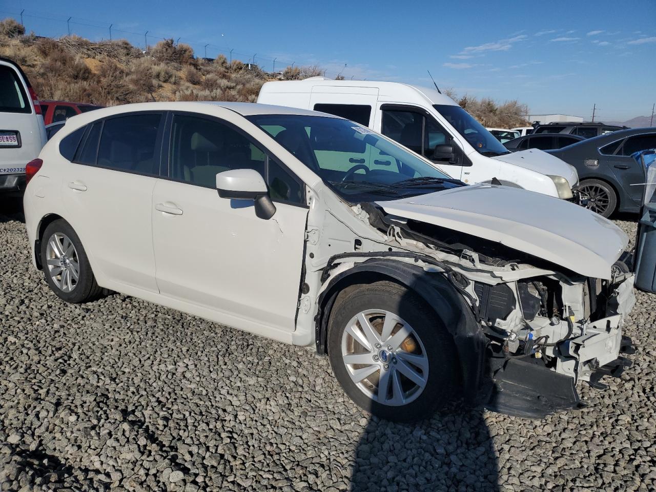 2015 Subaru Impreza VIN JF1GPAC66F8330936 Copart auction photo, front end / side damage thumbnail 4
