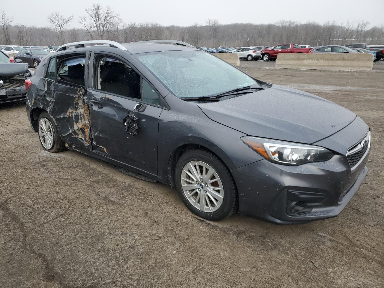 2018 Subaru Impreza VIN 4S3GTAB65J3709682 Copart auction photo, side damage thumbnail 4