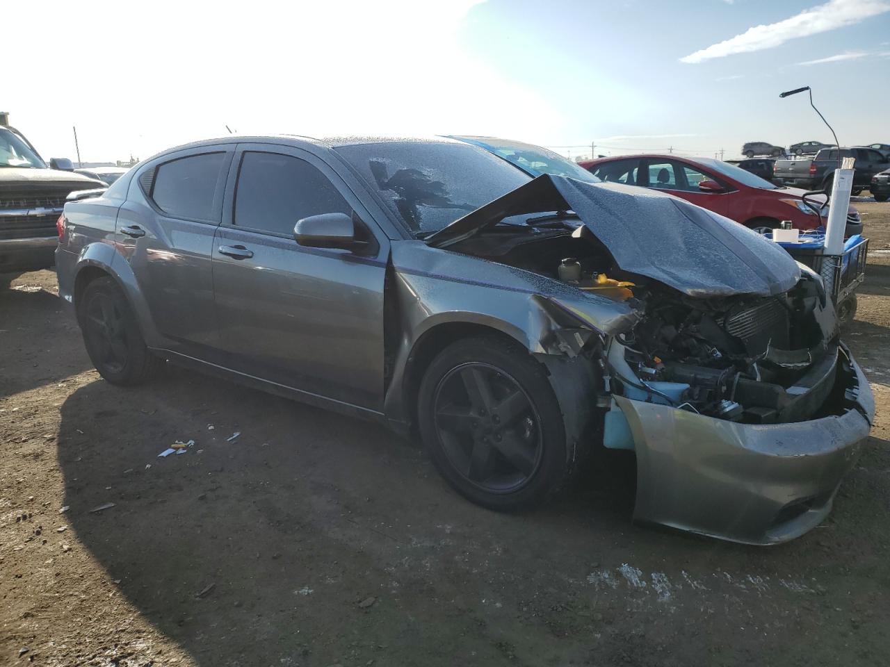 2013 Dodge Avenger VIN 1C3CDZCG5DN726142 Copart auction photo, front end damage thumbnail 4