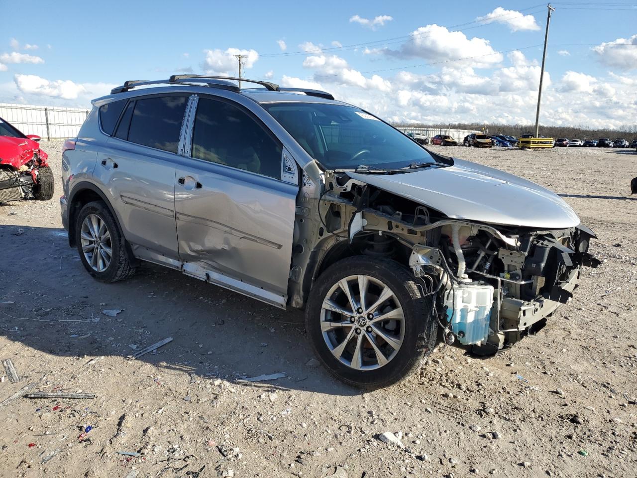 2017 Toyota RAV 4 VIN 2T3DFREV2HW616573 Copart auction photo, front end / side damage thumbnail 4