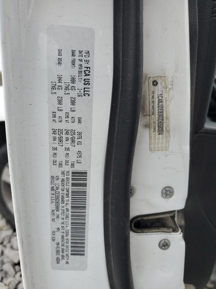 2016 Jeep Compass VIN 1C4NJDEB9GD658004 Copart auction photo, rear end damage thumbnail 13