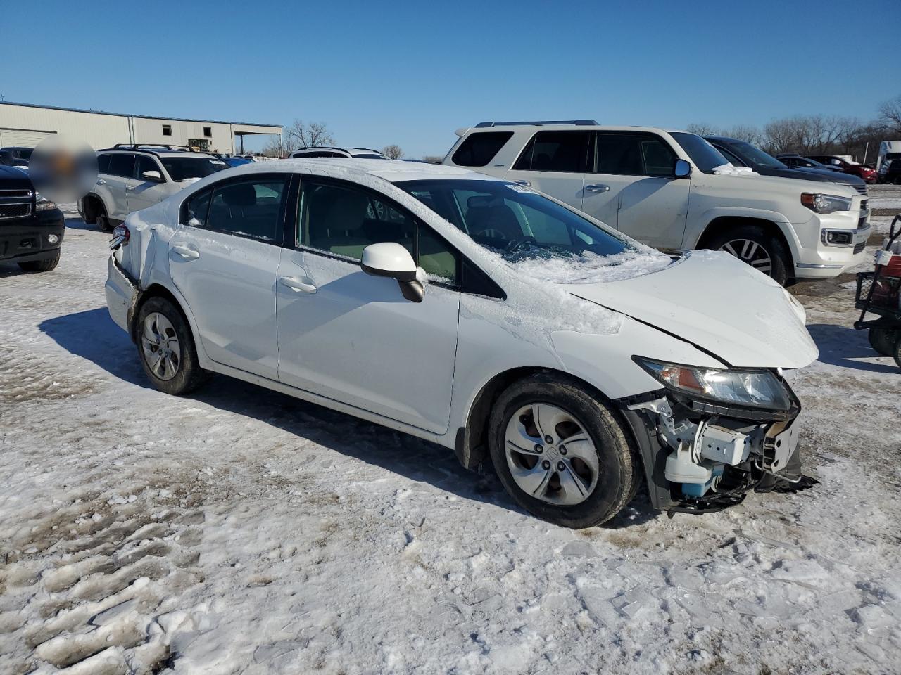 2013 Honda Civic VIN 19XFB2F59DE057166 Copart auction photo, all over / undercarriage damage thumbnail 4