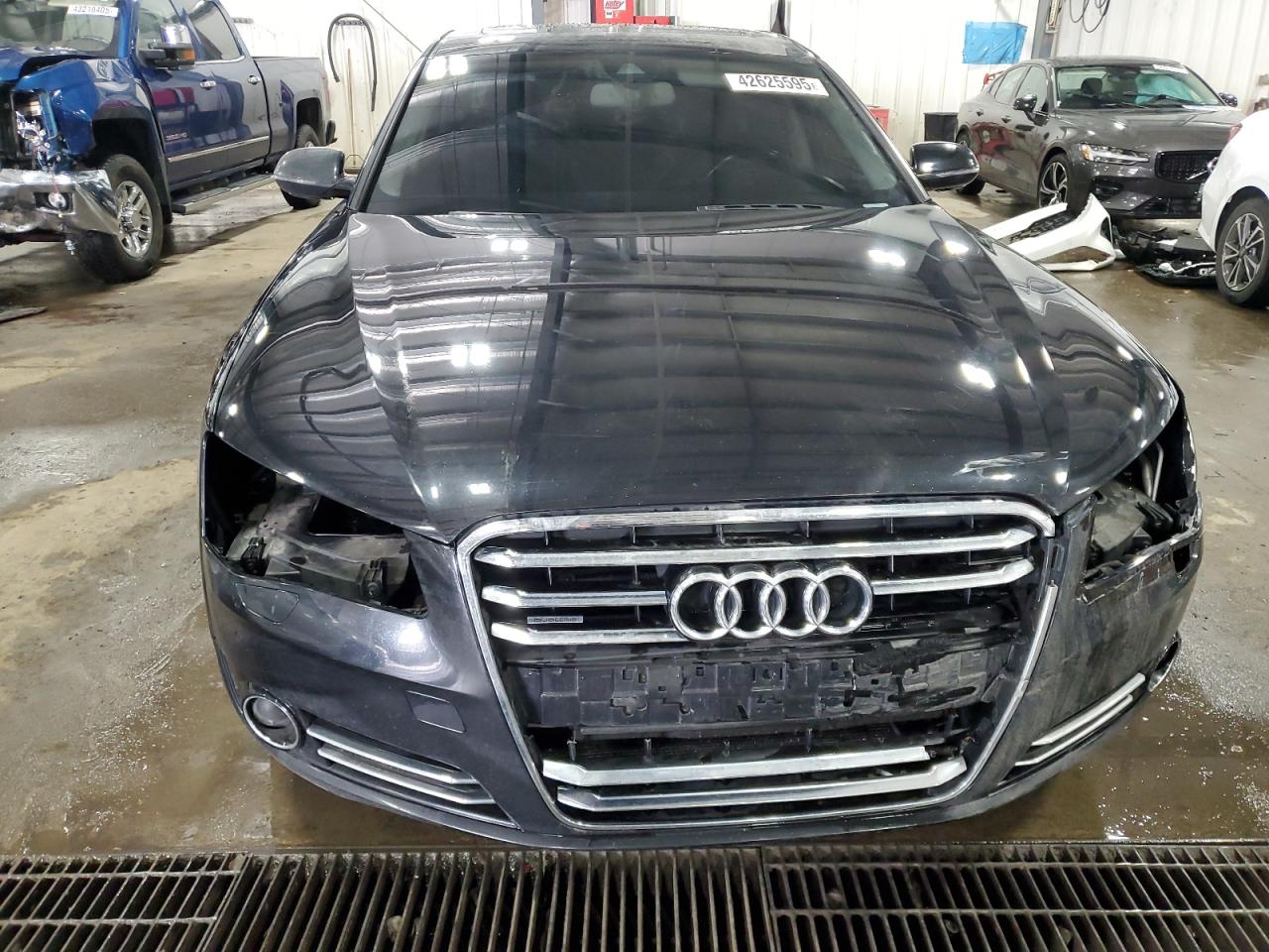 2013 Audi A8 VIN WAUR2AFD9DN019217 Copart auction photo, front end damage thumbnail 5