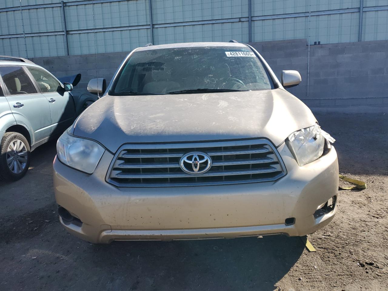 2008 Toyota Highlander VIN JTEES41AX82017642 Copart auction photo, front end / side damage thumbnail 5