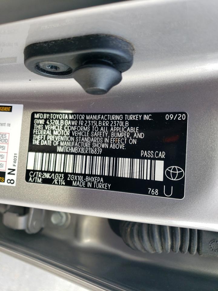 2020 Toyota C-HR VIN NMTKHMBX8LR116839 Copart auction photo, side damage thumbnail 14