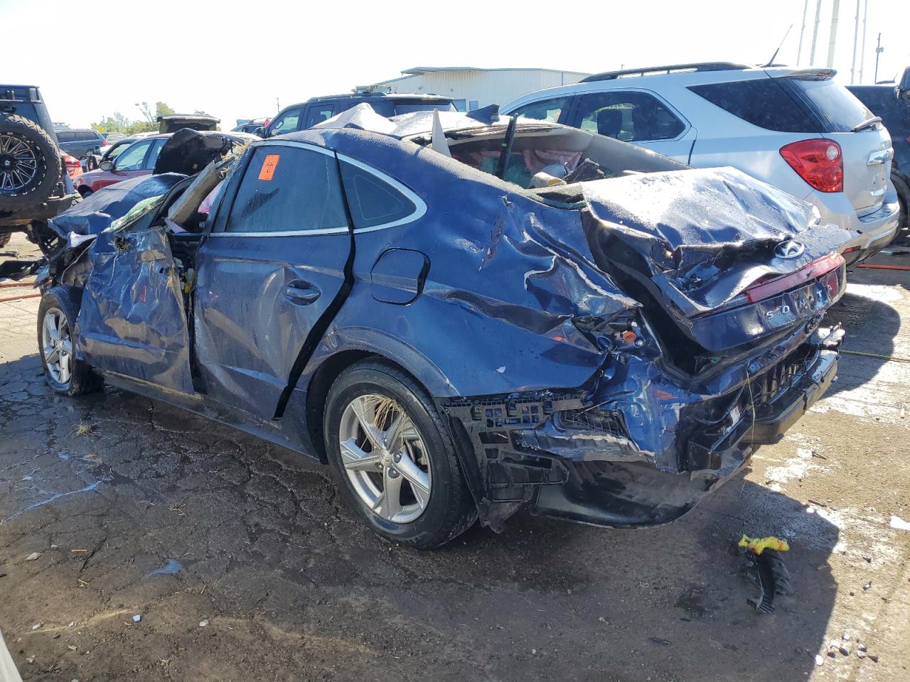 2021 Hyundai Sonata VIN 5NPEG4JA1MH073922 Copart auction photo, rollover / missing/altered vin damage thumbnail 2