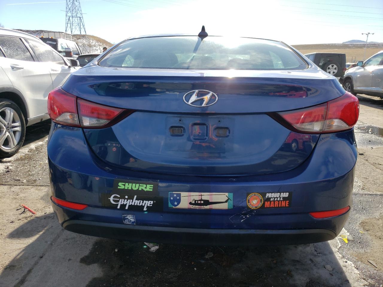 2015 Hyundai Elantra VIN 5NPDH4AE2FH571173 Copart auction photo, side / hail damage thumbnail 6
