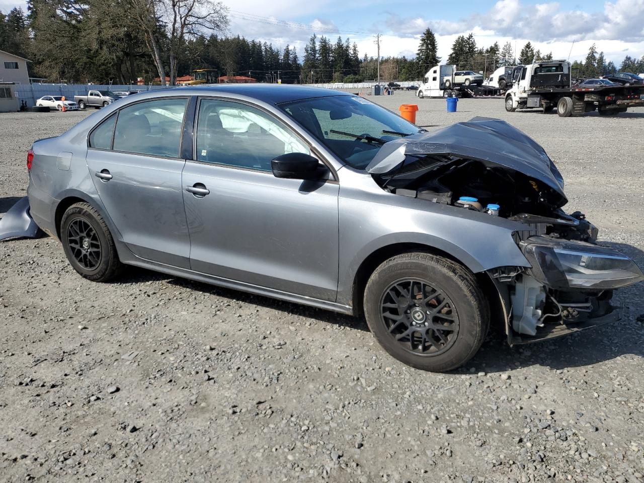 2014 Volkswagen Jetta VIN 3VW1K7AJ0EM350776 Copart auction photo, front end damage thumbnail 4
