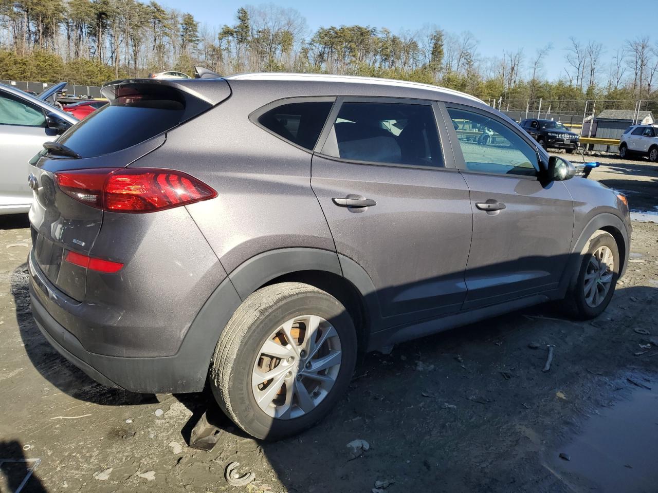 2021 Hyundai Tucson VIN KM8J3CA43MU390780 Copart auction photo, front end / side damage thumbnail 3