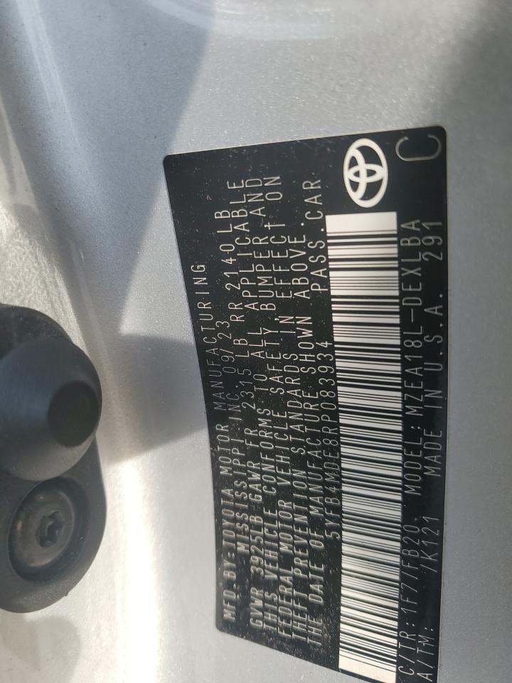 2024 Toyota Corolla VIN 5YFB4MDE8RP083934 Copart auction photo, rear end / minor dent/scratches damage thumbnail 14