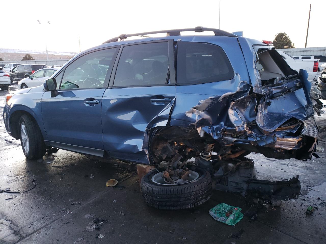 2016 Subaru Forester VIN JF2SJADC5GG530774 Copart auction photo, rear end / side damage thumbnail 2