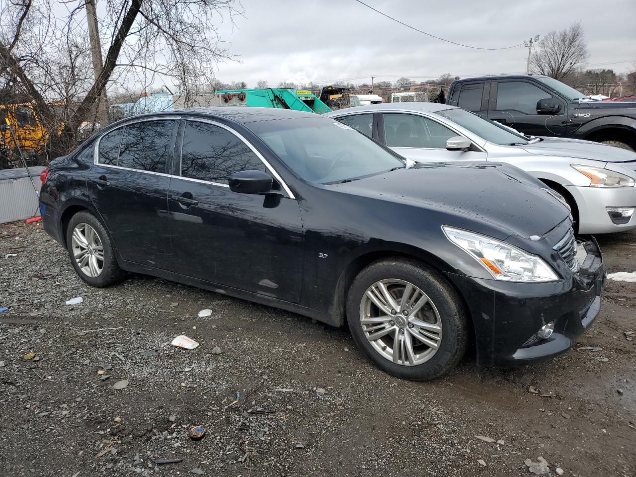 2015 Infiniti Q40 VIN JN1CV6AR0FM520203 Copart auction photo, front end damage thumbnail 4