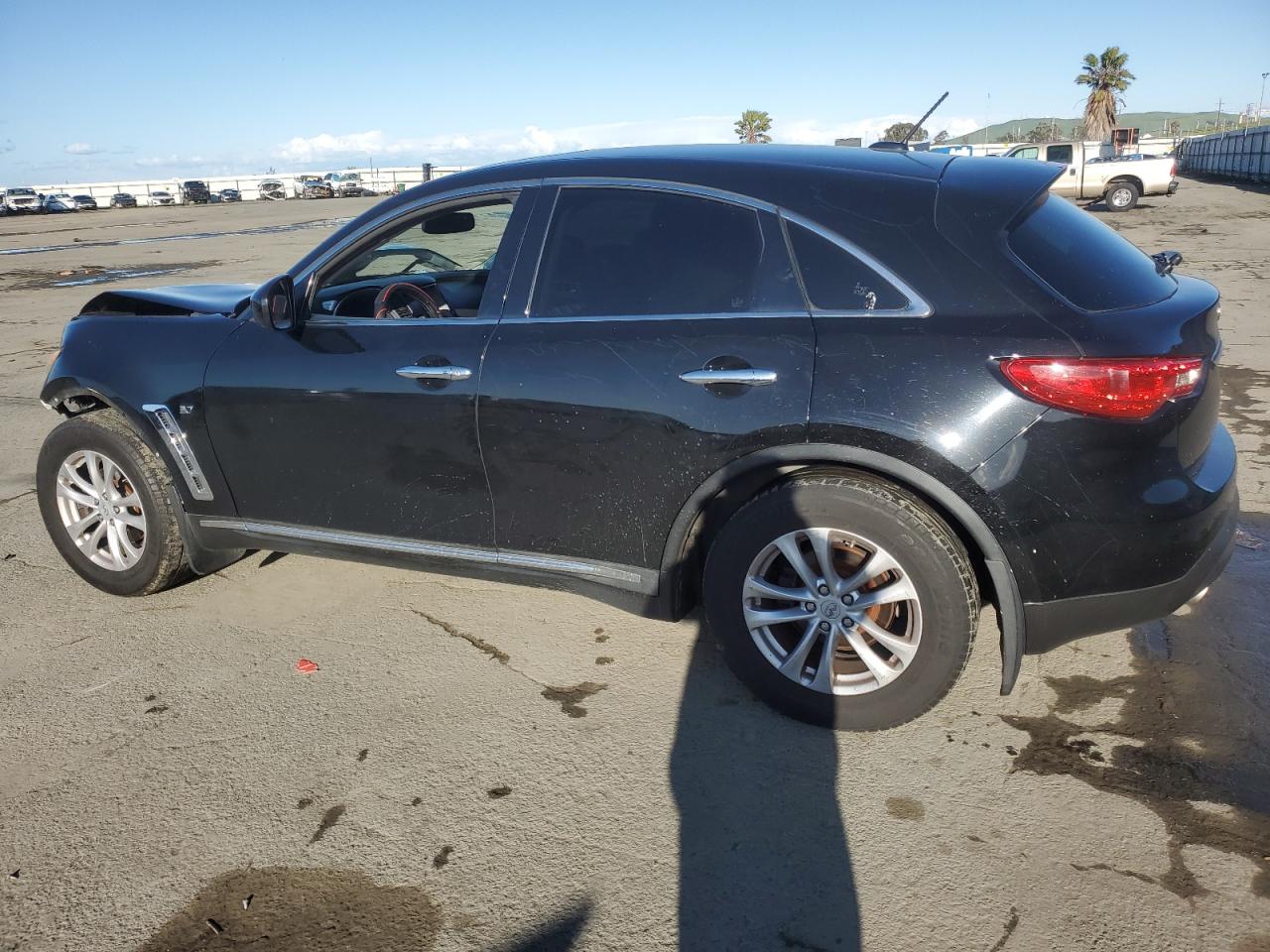 2014 Infiniti QX70 VIN JN8CS1MU0EM450679 Copart auction photo, front end damage thumbnail 2