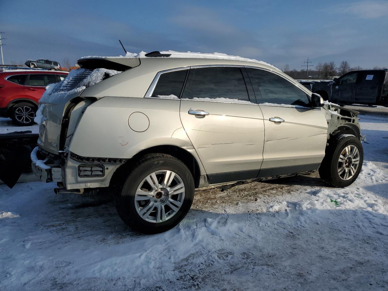 2015 Cadillac SRX VIN 3GYFNBE3XFS567306 Copart auction photo, side damage thumbnail 3
