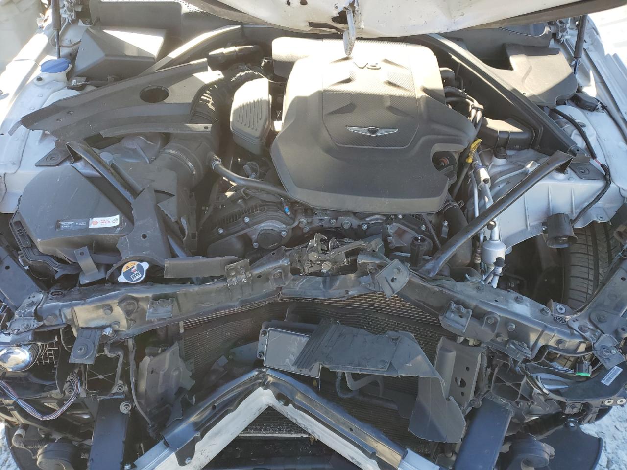 2019 Genesis G80 VIN KMTFN4JE0KU315195 Copart auction photo, front end / side damage thumbnail 11
