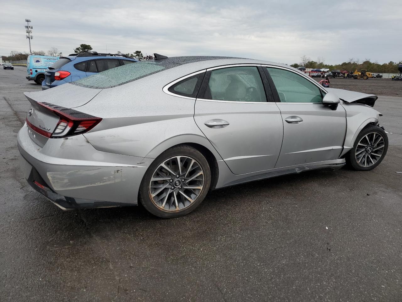 2020 Hyundai Sonata VIN 5NPEH4J25LH018037 Copart auction photo, front end / side damage thumbnail 3