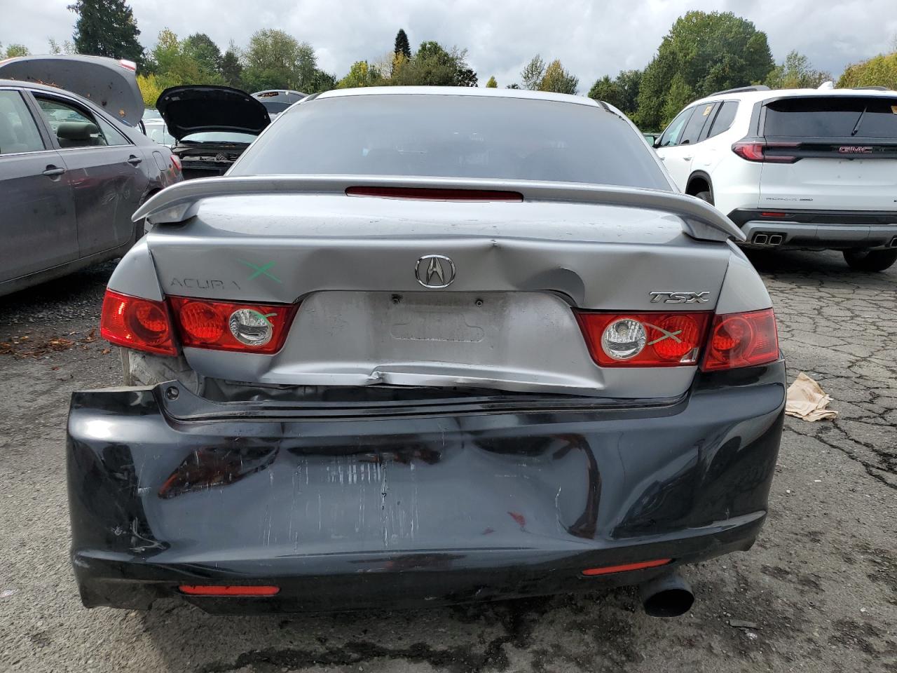 2004 Acura TSX VIN JH4CL95904C000468 Copart auction photo, front end / rear end damage thumbnail 6