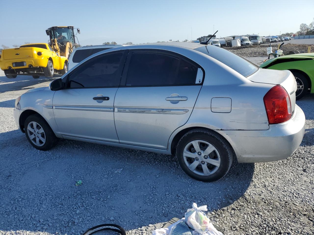 2008 Hyundai Accent VIN KMHCN46C28U235944 Copart auction photo, side damage thumbnail 2