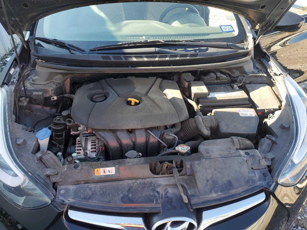 2016 Hyundai Elantra VIN KMHDH4AE5GU575589 Copart auction photo, rear end damage thumbnail 11