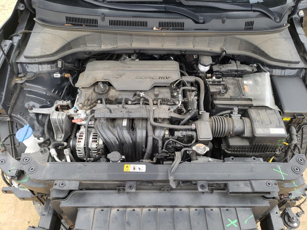 2022 Hyundai Kona VIN KM8K62AB6NU926725 Copart auction photo, front end / side damage thumbnail 12