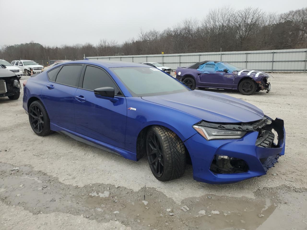 2021 Acura TLX VIN 19UUB6F57MA000578 Copart auction photo, front end / undercarriage damage thumbnail 4