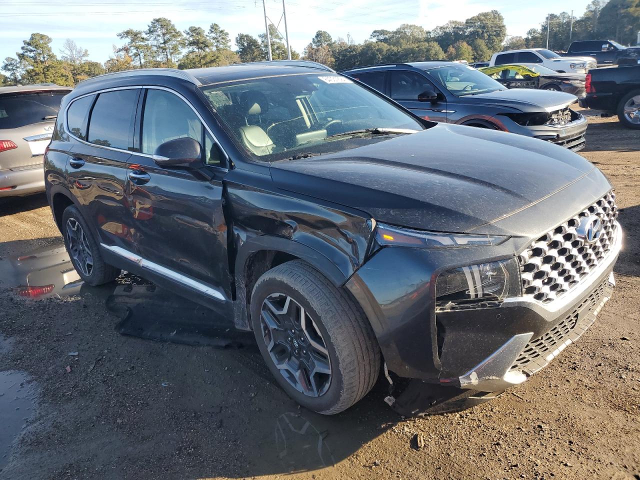 2021 Hyundai Santa Fe VIN 5NMS44AL4MH330291 Copart auction photo, side damage thumbnail 4