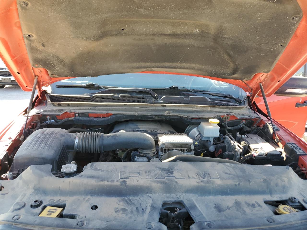 2021 RAM 1500 VIN 1C6SRFFTXMN762884 Copart auction photo, rear end / hail damage thumbnail 11
